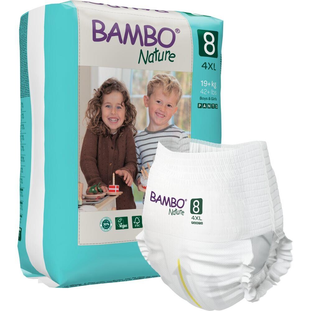 Buksebleer - Bambo Nature Pants Str. 8 - 19+ kg - 80 stk.