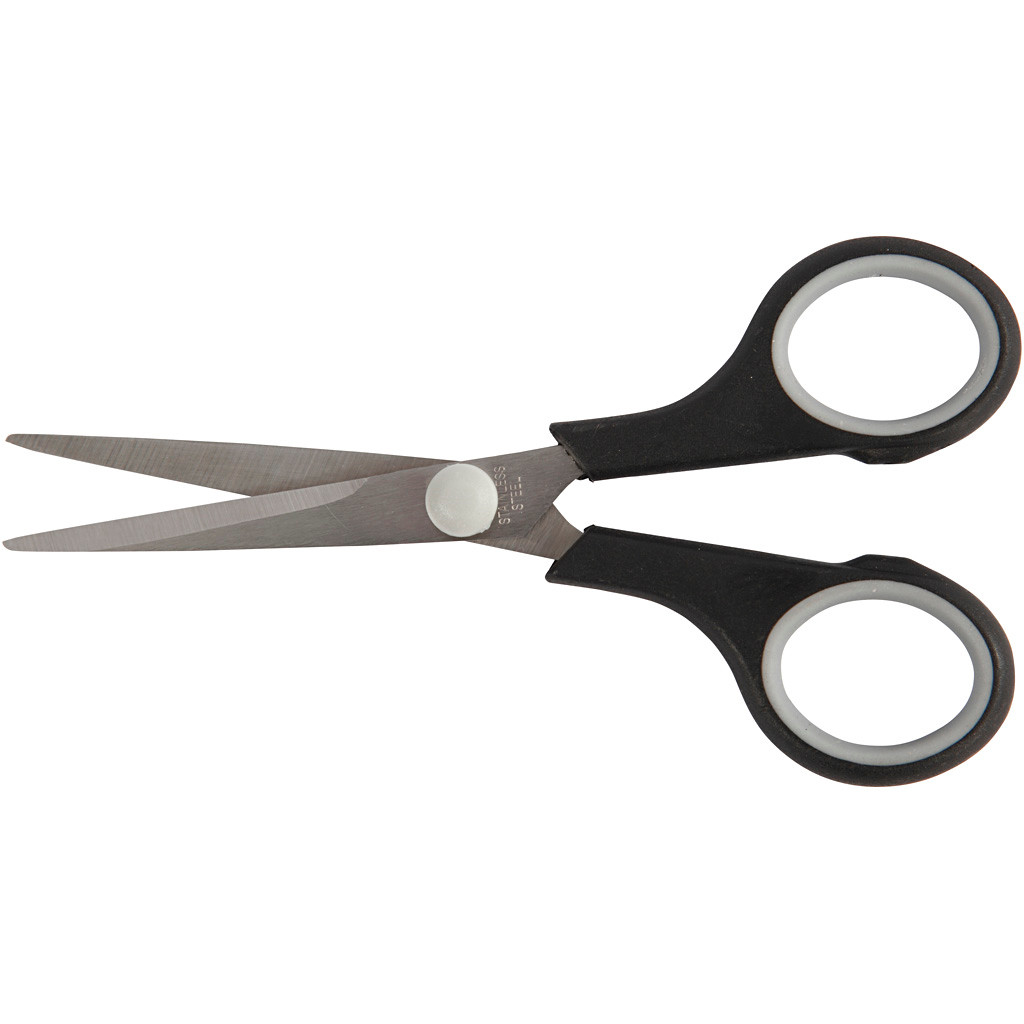 Børnesaks softgrip længde 14 cm | sort