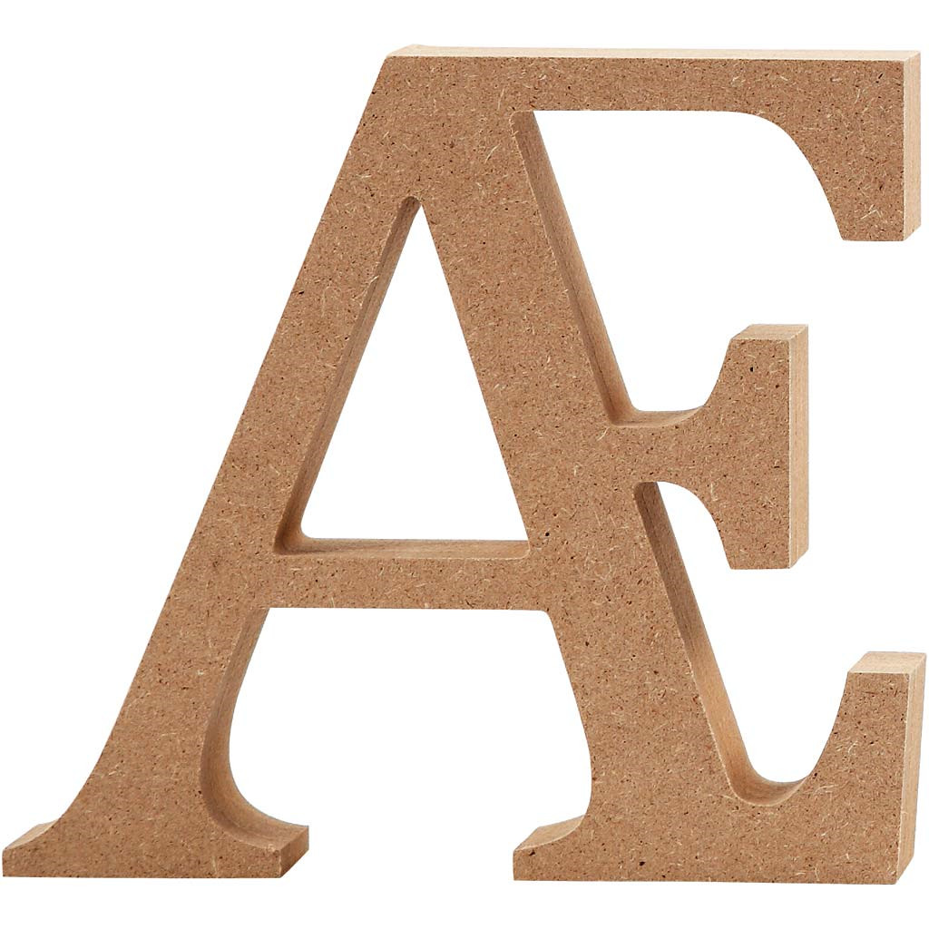Bogstav højde 13 cm tykkelse 2 cm MDF | Æ