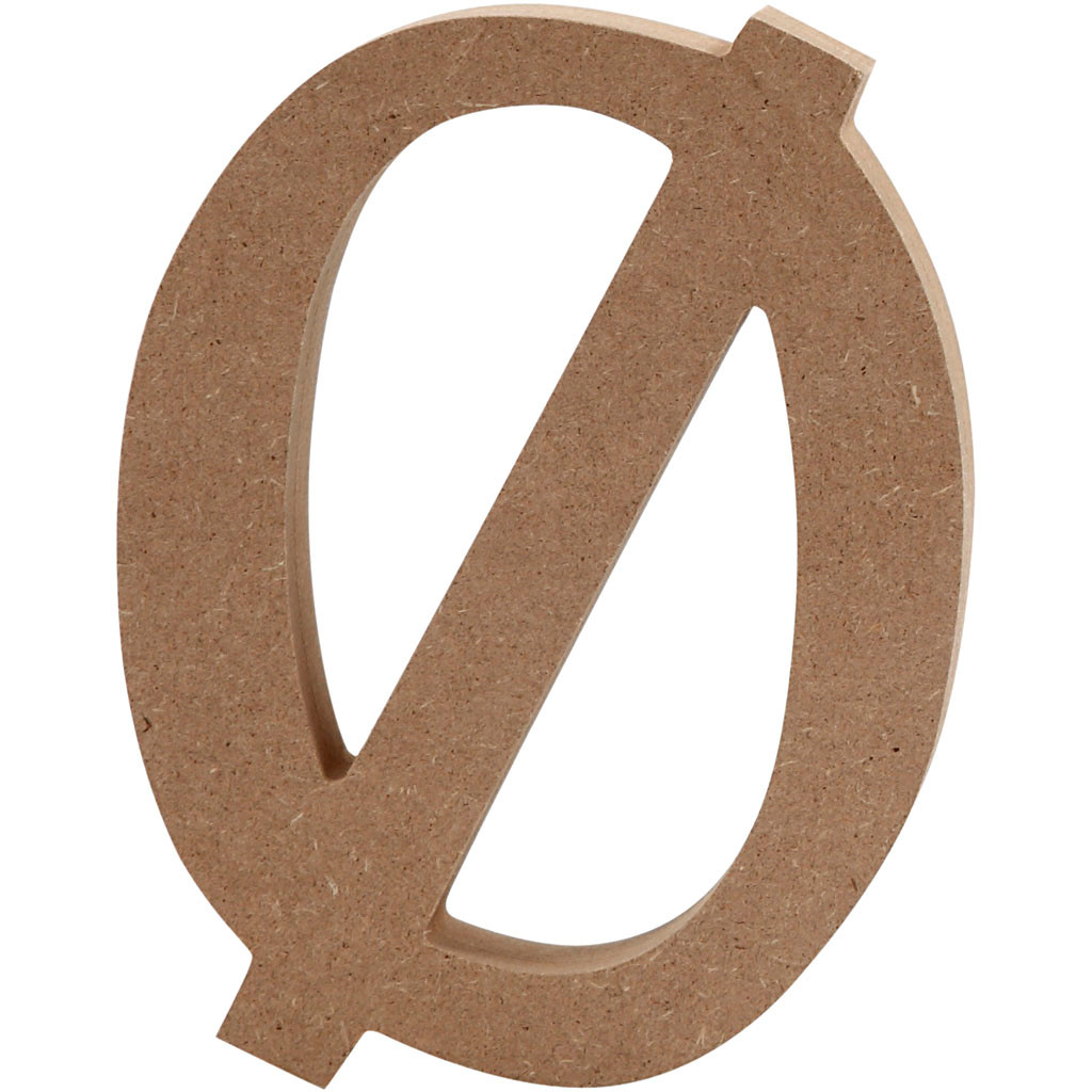 Bogstav højde 13 cm tykkelse 2 cm MDF | Ø