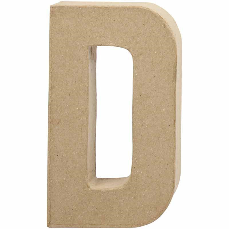 Papmaché bogstav højde 20,5 cm | D