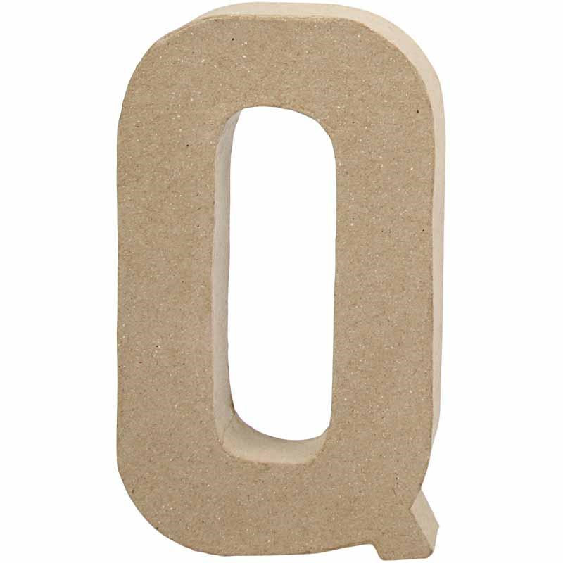 Bogstav papmaché højde 20,5 cm tykkelse 2,5 cm | Q