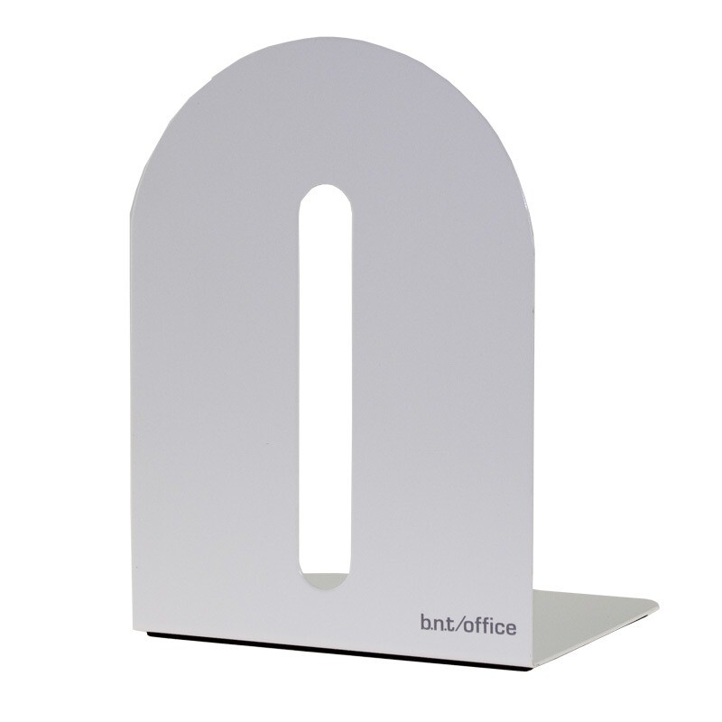 Bogstøtte 20 cm BNT i hvid metal - 2 stk
