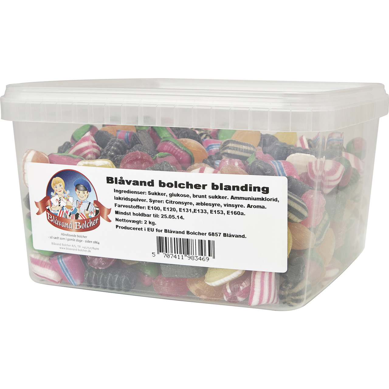 Bolcher blanding - Blåvand bolcher - 2 kg i en pakke