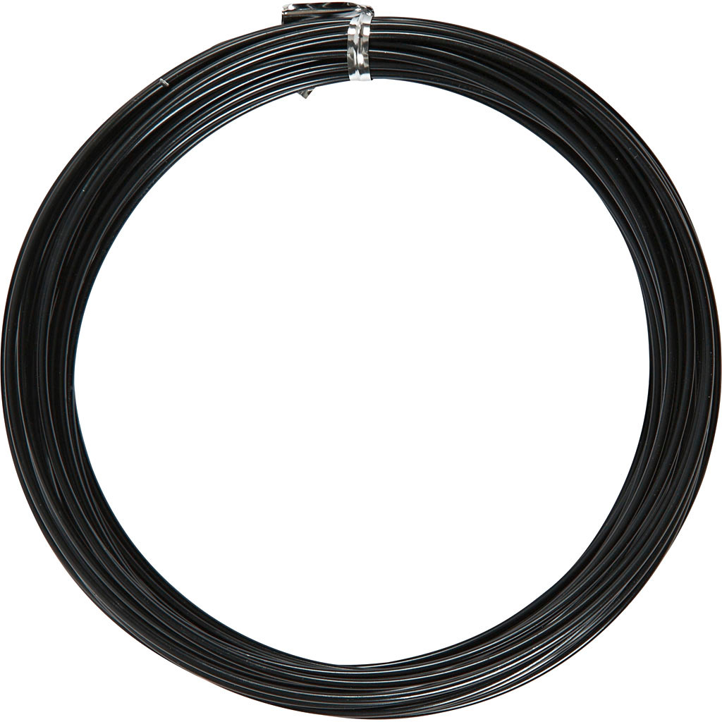 Bonzaitråd - Rund 2mm - Sort - 10 meter