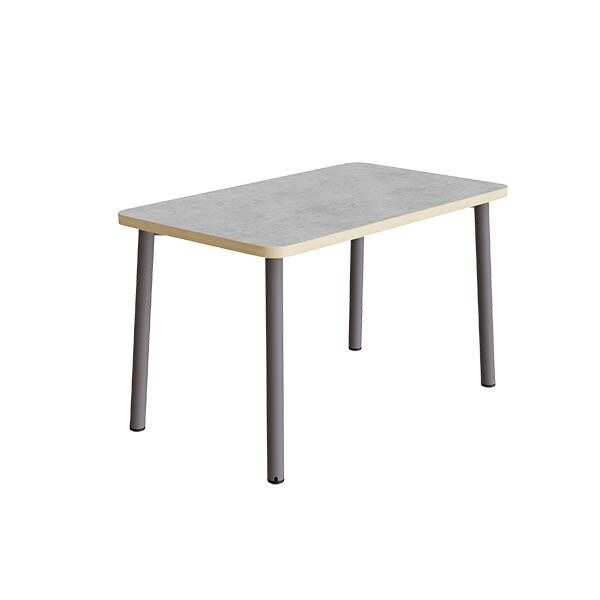 Bord Add 590, L1200xB700xH720 mm, lys grå, lyddæmpende linoleum, gråt stel