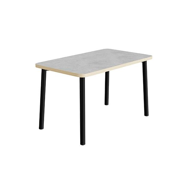 Bord Add 590, L1200xB700xH720 mm, lys grå, lyddæmpende linoleum, sort stel