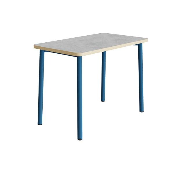 Bord Add 590, L1200xB700xH900 mm, lys grå, lyddæmpende linoleum, blåt stel