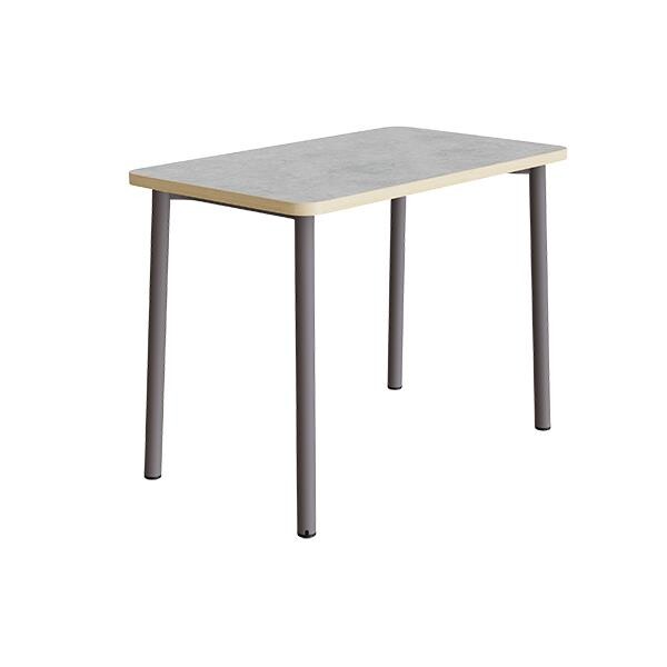 Bord Add 590, L1200xB700xH900 mm, lys grå, lyddæmpende linoleum, gråt stel