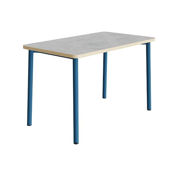 Bord Add 590, L1800xB800xH720 mm, lys grå, lyddæmpende linoleum, blåt stel