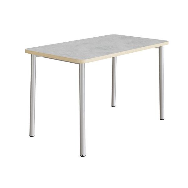 Bord Add 590, L1800xB800xH900 mm, lys grå, lyddæmpende linoleum, alu stel
