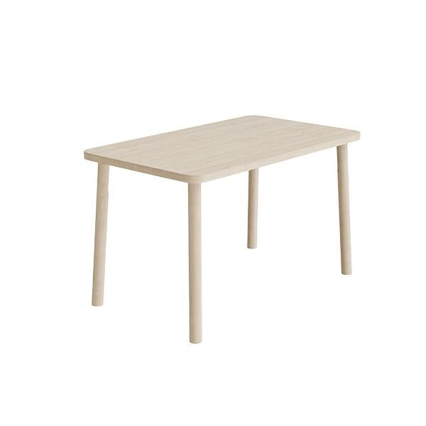 Bord Add Wood 590 1200x700 mm Højde 720 mm med hvidpigmenteret eg laminat, ben i massiv eg