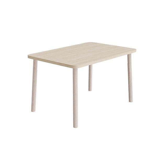 Bord Add Wood 590 1200x800 mm Højde 720 mm med lyddæmpende hvidpigmenteret eg laminat, ben i massiv eg