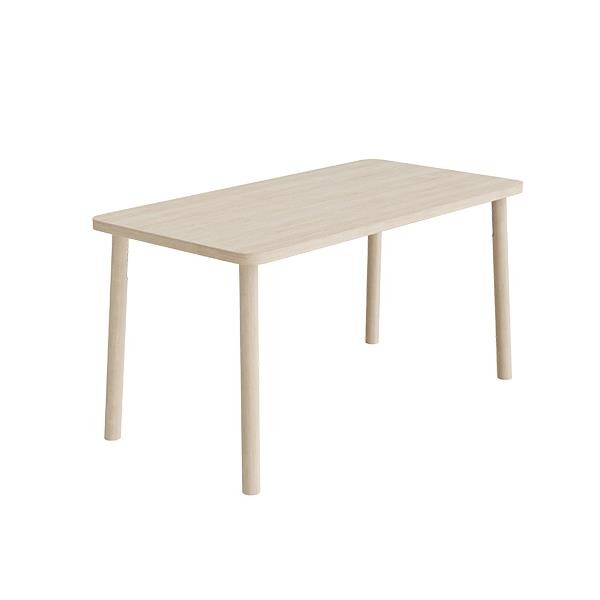 Bord Add Wood 590 1400x700x720 mm med lyddæmpende hvidpigmenteret eg laminat, ben i massiv eg