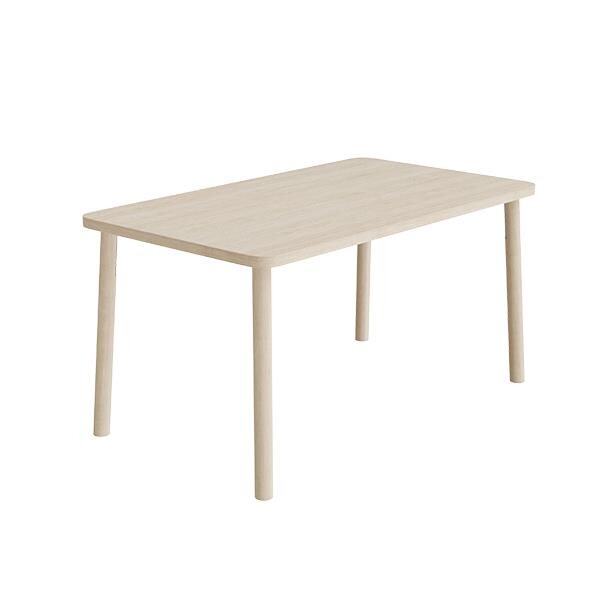 Bord Add Wood 590 1400x800x720 mm med lyddæmpende hvidpigmenteret eg laminat, ben i massiv eg