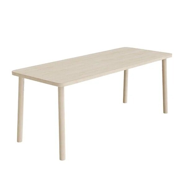 Bord Add Wood 590 1800x700 mm Højde 720 mm med hvidpigmenteret eg laminat, ben i massiv eg