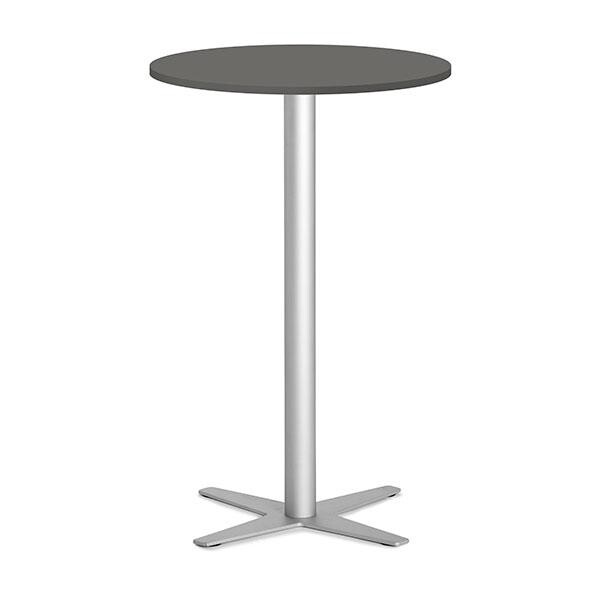 Loungebord Amy Ø650 H1050 mm, Antracit laminat Alugråt understel