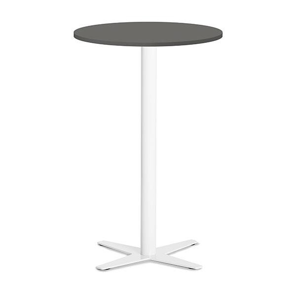 Loungebord Amy Ø650 H1050 mm, Antracit laminat Hvidt understel