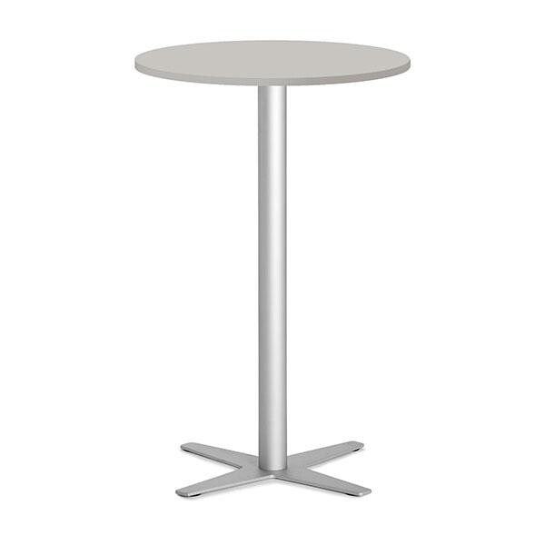 Loungebord Amy Ø650 H1050 mm, Lys grå laminat Alugråt understel