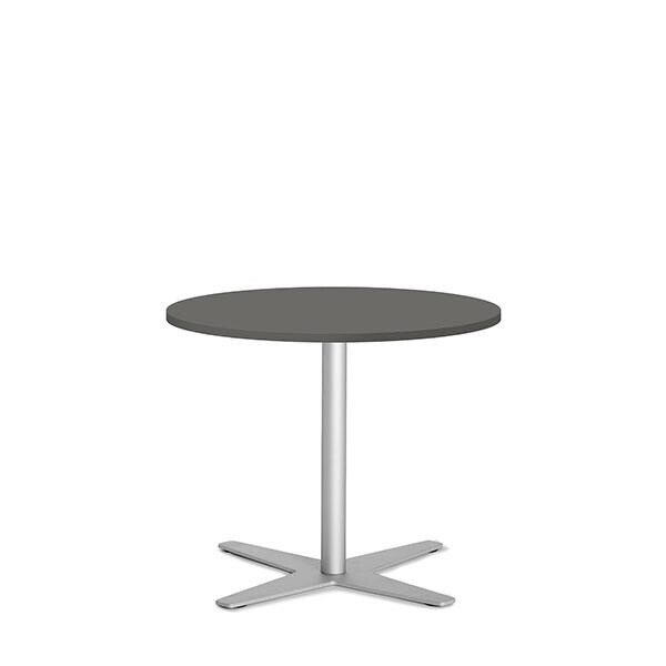 Loungebord Amy Ø650 H582 mm, Antracit laminat Alugråt understel