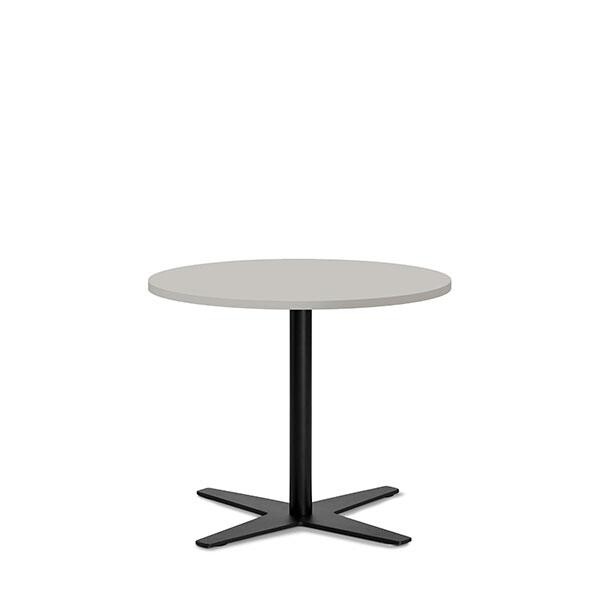Loungebord Amy Ø650 H582 mm, Lys grå laminat Sort understel