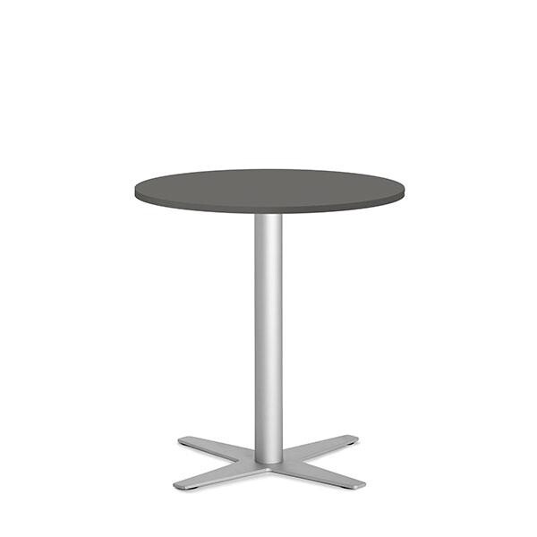 Loungebord Amy Ø650 H752 mm, Antracit laminat Alugråt understel