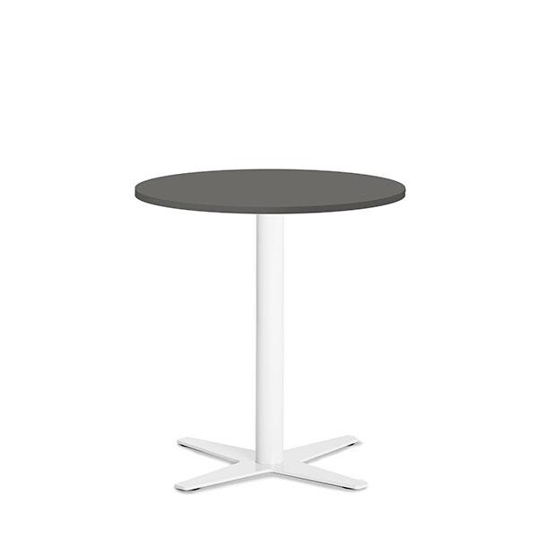 Loungebord Amy Ø650 H752 mm, Antracit laminat Hvidt understel