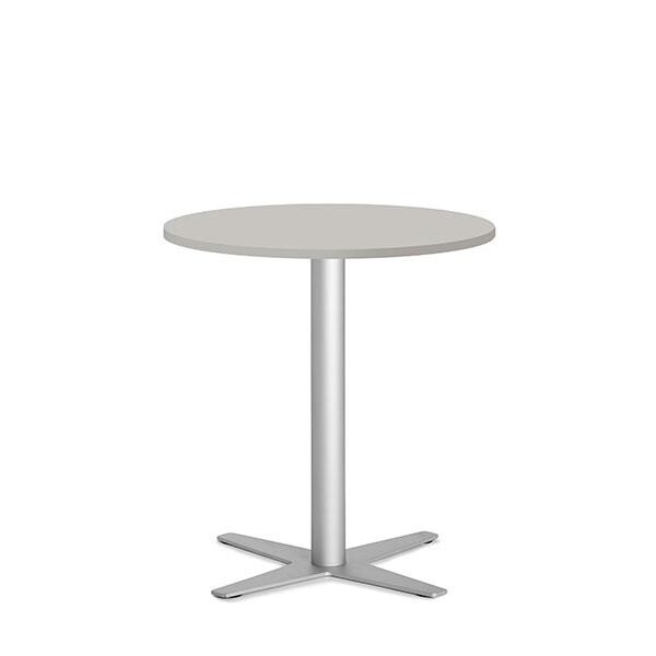 Loungebord Amy Ø650 H752 mm, Lys grå laminat Alugråt understel