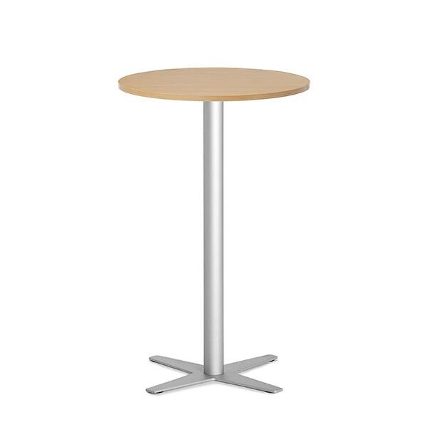 Loungebord Amy Ø650 mm H1050 mm, Bøg laminat Alugråt understel