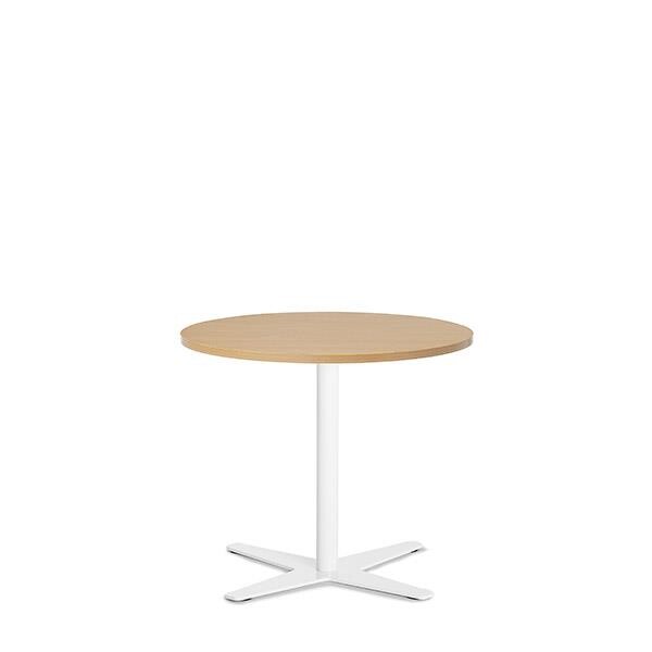 Loungebord Amy Ø650 mm H582 mm, Bøg laminat Hvidt understel