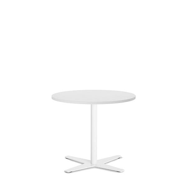 Loungebord Amy Ø650 mm H582 mm, Hvid laminat Hvidt understel