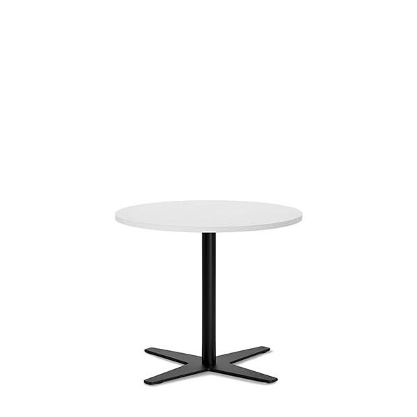 Loungebord Amy Ø650 mm H582 mm, Hvid laminat Sort understel