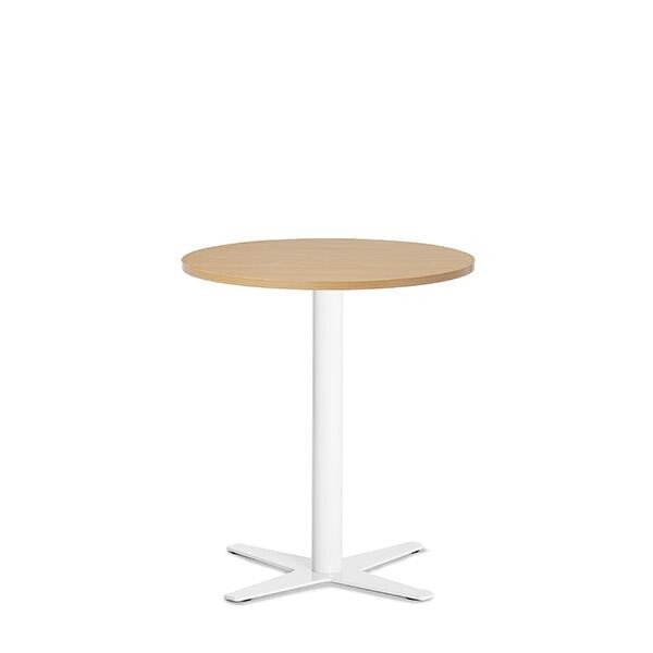 Loungebord Amy Ø650 mm H752 mm, Bøg laminat Hvidt understel