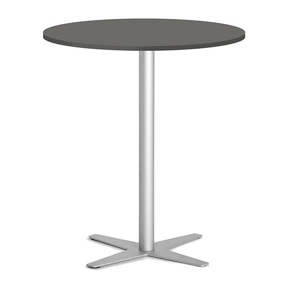 Loungebord Amy Ø900 H1050 mm, Antracit laminat Alugråt understel