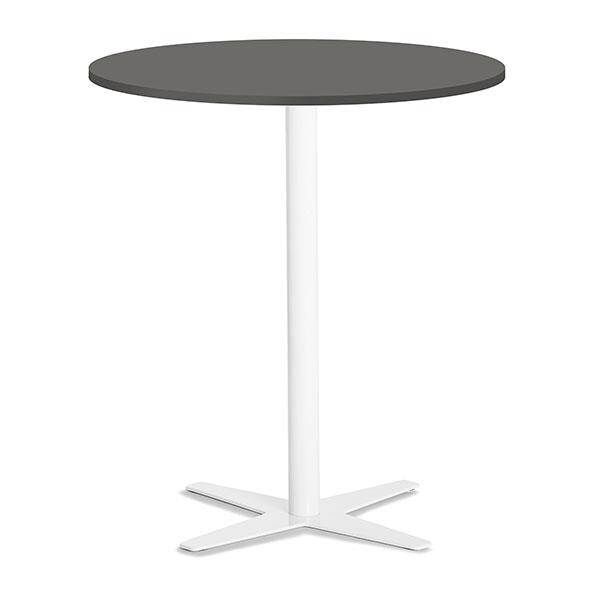 Loungebord Amy Ø900 H1050 mm, Antracit laminat Hvidt understel