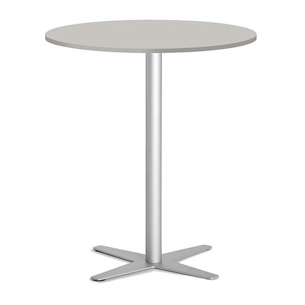 Loungebord Amy Ø900 H1050 mm, Lys grå laminat Alugråt understel