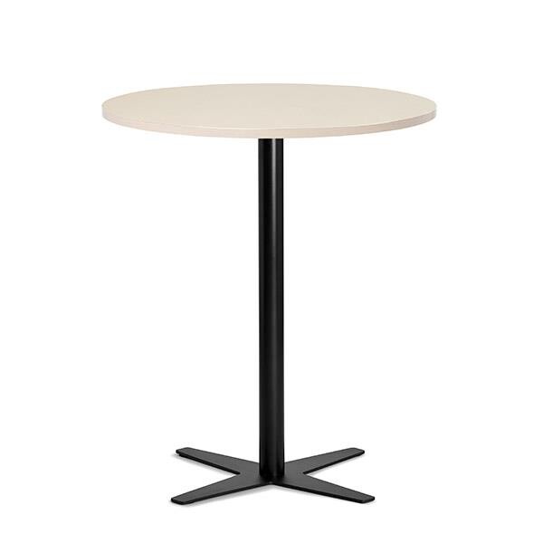 Loungebord Amy Ø900 mm H1050 mm, Birk laminat Sort understel