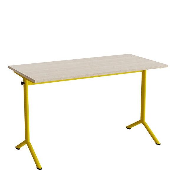 Skolebord - Atlas 1130 - 1200x600 mm - Lyddæmpende eg laminat - Gult stel