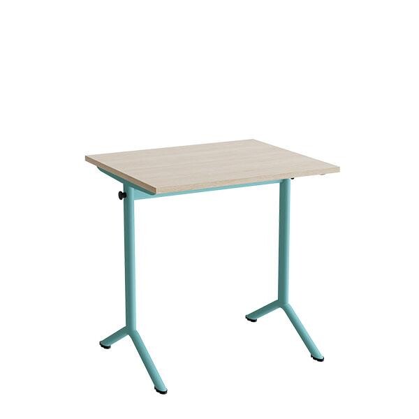 Skolebord - Atlas 1130 - 700 x 600 mm - eg højtrykslaminat - turkis stel