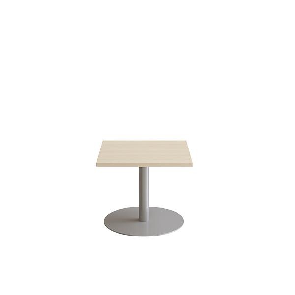 Bord Cirkum, 600x600mm, højde 500 mm, birk laminat med alugråt stel