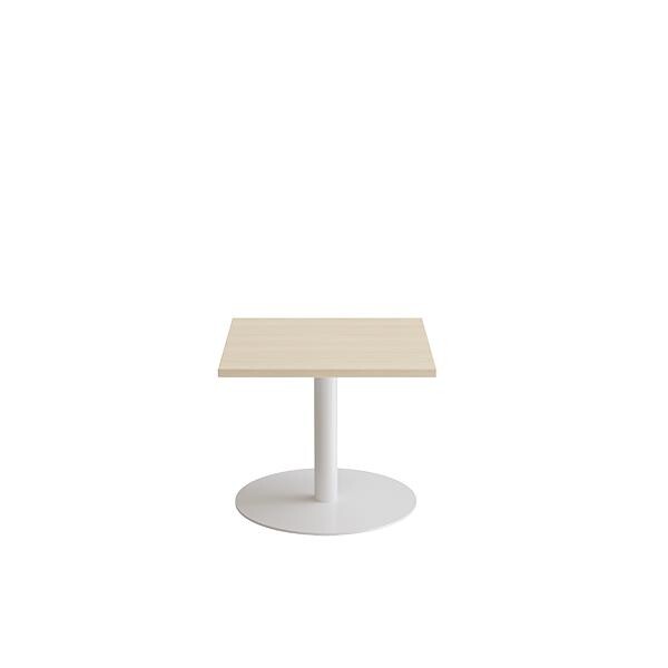 Bord Cirkum, 600x600mm, højde 500 mm, birk laminat med hvidt stel