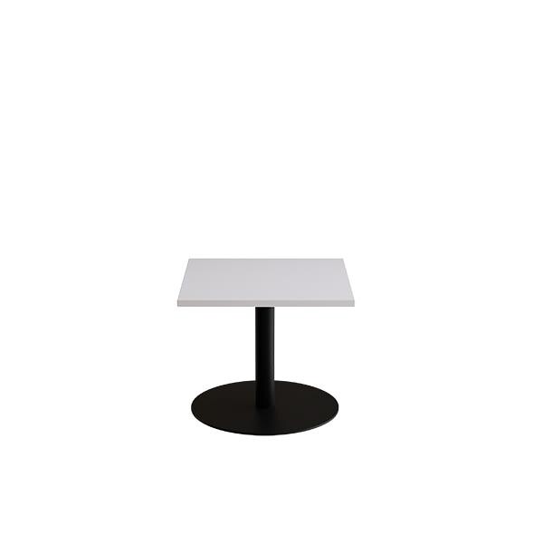 Bord Cirkum, 600x600mm, højde 500 mm, grå laminat med sort stel