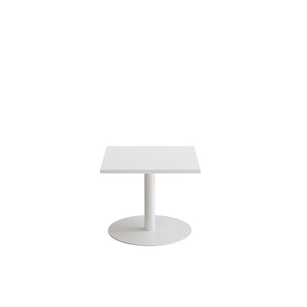 Bord - Cirkum 600x600 mm - Højde 500 mm - Hvid laminat/hvidt stel