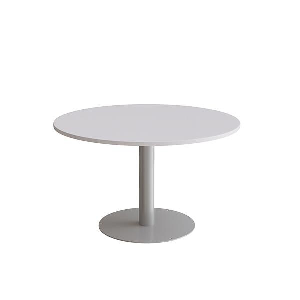 Bord Cirkum, Ø1200mm, højde 720 mm, grå laminat med alugråt stel