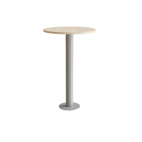 Loungebord Cirkum, Ø700mm, højde 1100 mm, massiv birk med alugråt stel