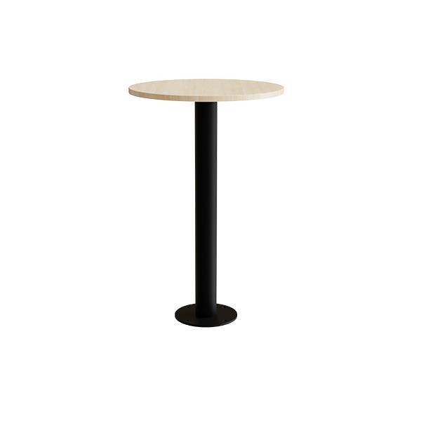 Loungebord Cirkum, Ø700mm, højde 1100 mm, massiv birk med sort stel