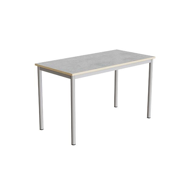 Bord Combi 200, L1200xB600xH720 mm, lys grå, lyddæmpende linoleum, alugråt understel