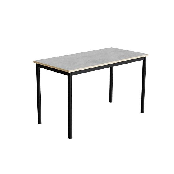 Bord Combi 200, L1200xB600xH720 mm, lys grå, lyddæmpende linoleum, sort understel