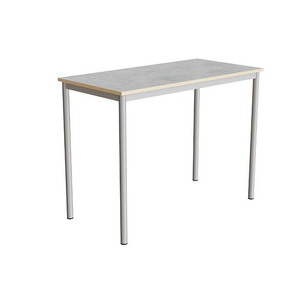 Bord Combi 200, L1200xB600xH900 mm, lys grå, lyddæmpende linoleum, alugråt understel