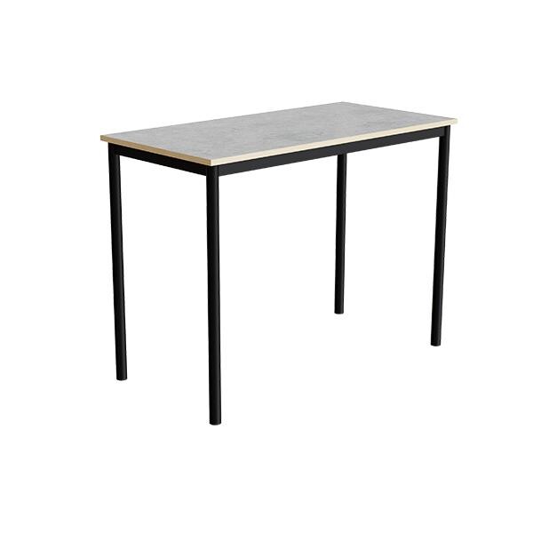 Bord Combi 200, L1200xB600xH900 mm, lys grå, lyddæmpende linoleum, sort understel